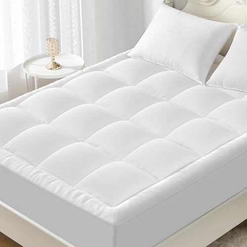 YUGYVOB King Mattress Topper Extra Thick, Cooling Plush Mattress Pad by PremiumHomeLinens