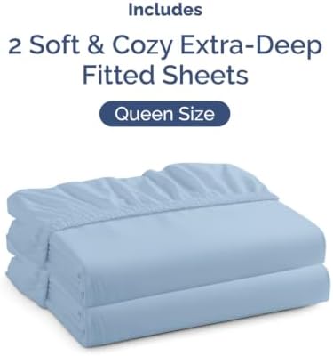 CGK Linens 2 Pack Extra Deep Queen Fitted Sheets - Image 4