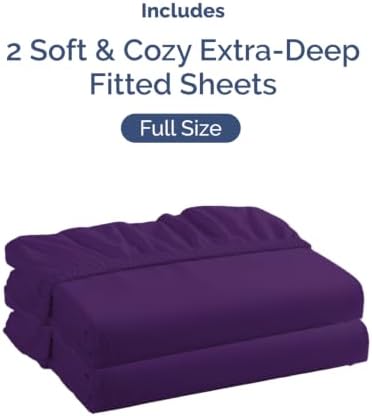 CGK Linens 2 Pack Extra Deep Full Fitted Sheets - Image 4