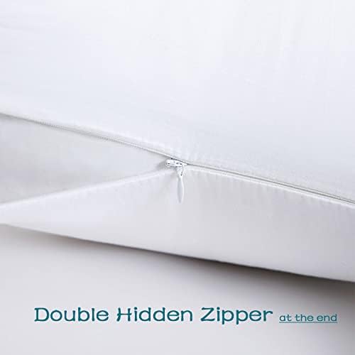 100% Cotton Zippered Body Pillow Cover, Super Soft & Breathable Body Pillow - Image 3