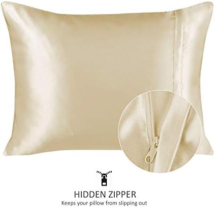 Luxury Ivory Satin Pillow Case w/Hidden Zipper - Image 2