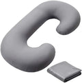 Hahafelt Cooling Pregnancy Pillow Cover 59 Inch Large C Shaped Full Body by Hahafelt