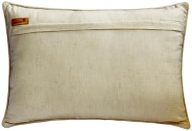 The HomeCentric Gold 12"x24" Lumbar Pillow Cover, Linen Beaded Sequins Oblong - Image 3