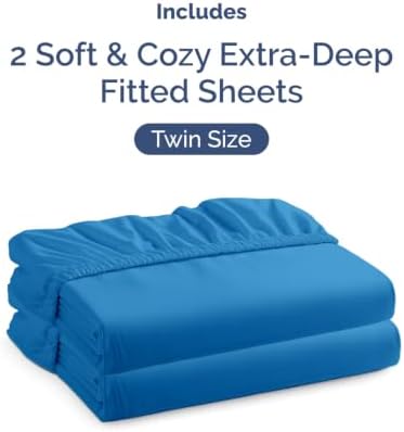 CGK Linens 2 Pack Extra Deep Twin Fitted Sheets - Image 4