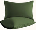 Standard Pillow Cases, 2 Pack, 20x26 in, Microfiber, Olive Green by Aerlomi