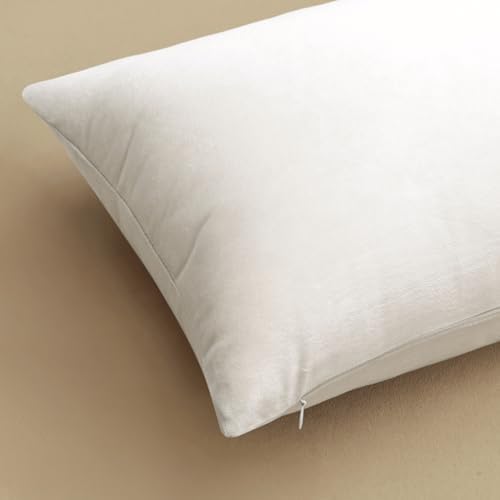 MIULEE Velvet Throw Pillow Covers 20x20 Inch Pack of 2 Pure White - Image 6