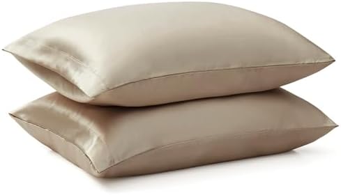 Ersmak Satin Pillowcase Standard Set of 4, Wrinkle Fade Resistant Pillow Covers by Ersmak