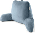 Memory Foam Reading Pillow for Sitting in Bed, Dusty Blue by Unknown