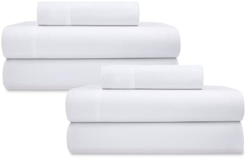 California Design Den 2 Pack 100% Organic Cotton Twin Sheets, Bright White by CaliforniaDesignDen