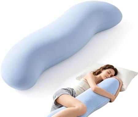 Pea Pod Body Pillow for Side Sleepers, S-Shaped Body Align Cooling Pillow by Unknown