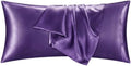 1 Pack Satin Pillowcase Purple Body Size 20x54 Inch by QJFabricCO