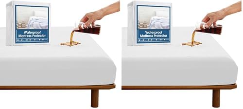SPRINGSPIRIT Full Size Waterproof Mattress Protector, Full Mattress Cover Pad by SpringspiritBedding