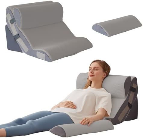 Ahpmeoa 4PCS Wedge Pillow Set for After Surgery, Back Pillow for Bed Sitting up by Ahpmeoa