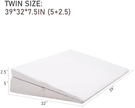 SUNYRISY Adjustable Wide Size Bed Wedge Pillow Wedge Mattress Topper - Image 4