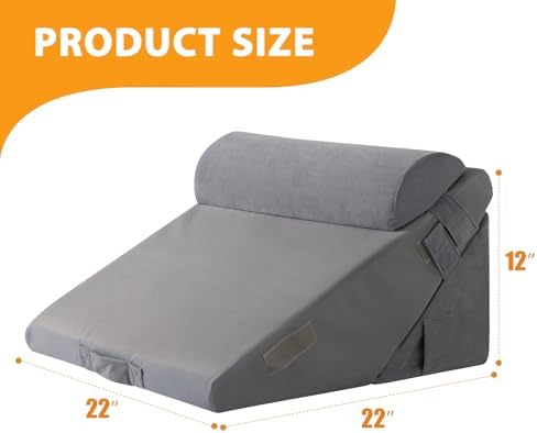 Ruqmuis Wedge Pillow Set for After Surgery, Incline Pillow Wedge for Headboard - Image 3