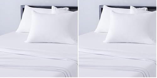 Amazon Basics Breathable, Stretchy 100% Cotton Jersey 3-Piece Bed Sheet Set by AmazonBasics