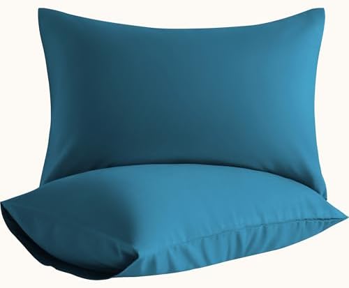 King Pillow Cases, 2 Pack, 20x36 in, Microfiber, Slate Blue by Aerlomi