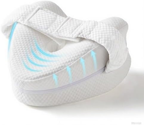 Memory Foam Knee Pillow for Side Sleepers Hip Pain by Tularis