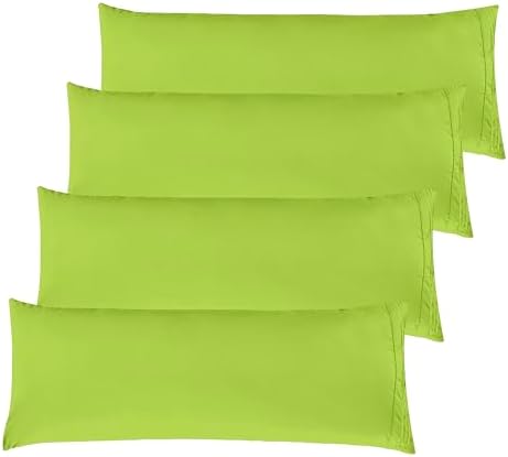 Elegant Comfort 4-PACK Solid Pillowcases 1500 Premium Hotel Quality Microfiber by ELEGANTCOMFORT