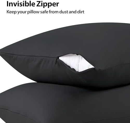 100% Cotton Zippered Pillow Protectors Queen Size - Image 2