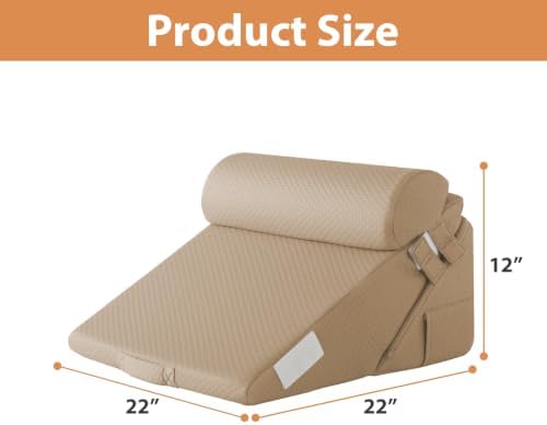 BIEEZZK Wedge Pillow Set for After Surgery, Wedge Pillow for Acid Reflux - Image 2