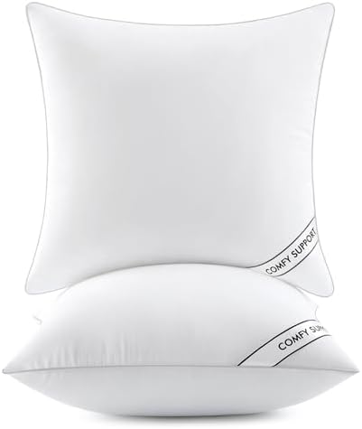 MIULEE 16x16 Pillows Inserts Pack of 2, Down Alternative Virgin Filling by MIULEE