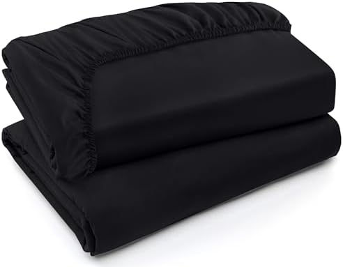 Pack of 2 Full Fitted Sheet, Fits Up to 15 Inch Deep Pocket by UTOPIABEDDING