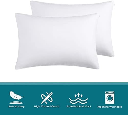 100% Cotton Zippered Pillow Cases Standard Size Set of 2, Super Soft & - Image 6
