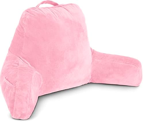 Husband Pillow Pink, Original Reading Pillow in Bed Rest Chair, Shredded Memory by HusbandPillow