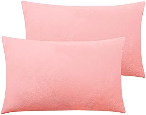 NTBAY Queen Velvet Pillowcases, Light Pink by NTBAY