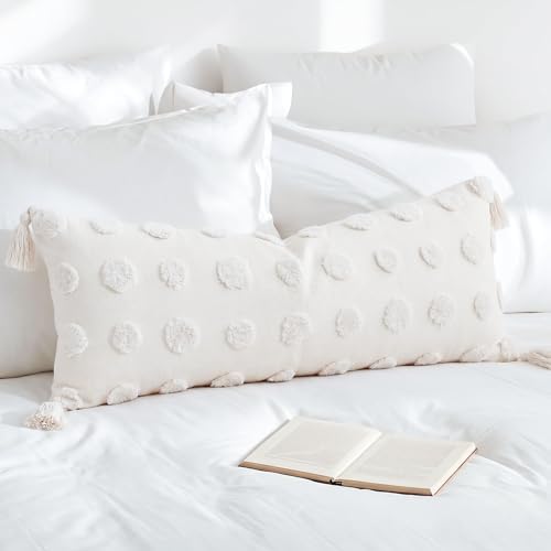 PANOD Decorative Long Lumbar Pillow Cover 14x36 Boho, Super Soft Chenille Extra - Image 4