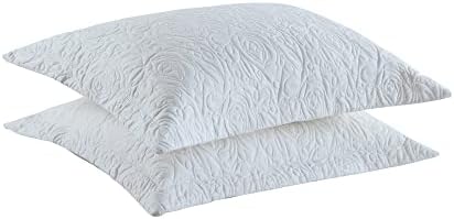 MarCielo 2 Pieces Microfiber Quilted Pillow Shams Soft Pillow Covers by MarCielo