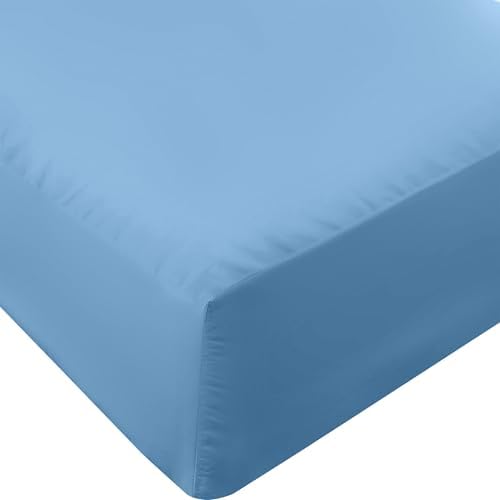 Queen Fitted Sheet, Ultra Soft Fits Up to 15 Inch Deep Pocket, Dutch Blue by UTOPIABEDDING