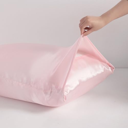 NTBAY King Satin Pillowcases, Light Pink - Image 6