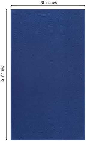 COTTON CRAFT Euro Spa Waffle Weave Bath Towels - Set of 4 Blue Towels - Image 3