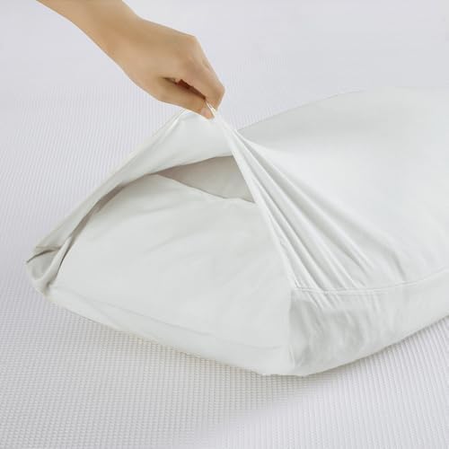 White Queen Size Pillow Cases Set of 2, Microfiber - Image 6