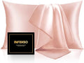 INFIIXSO Silk Pillow Cases 2 Pack, Standard Size, Hidden Zipper by INFIIXSO