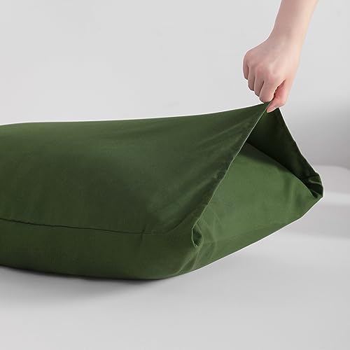 NTBAY Microfiber Body Pillowcase, 1 Pack, 20 x 54, Olive Green - Image 5