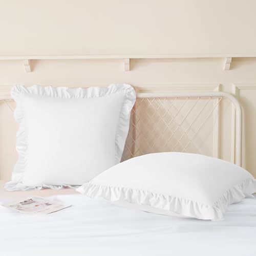 KKJIAF 2 Pack Ruffle Pillow Cases 18x18 Inches - Image 4