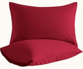 King Pillow Cases, 2 Pack, 20x36 in, Microfiber, Wine Red by Aerlomi