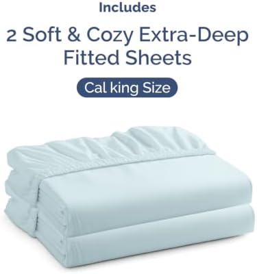 CGK Linens 2 Pack Extra Deep Cal King Fitted Sheets - Image 4