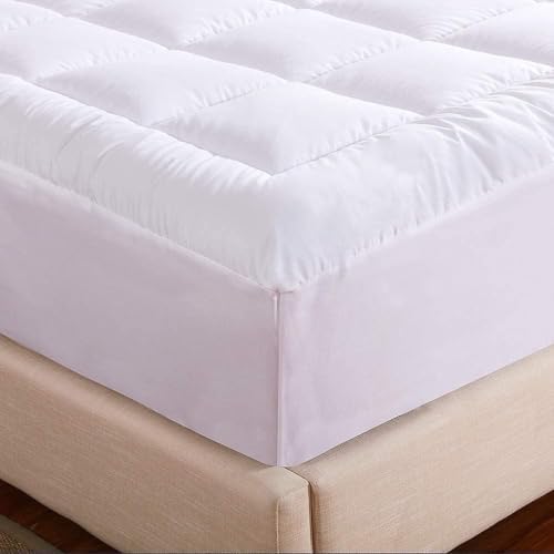 WhatsBedding Waterproof Mattress Topper Queen Size Cotton Top Down Alternative - Image 3