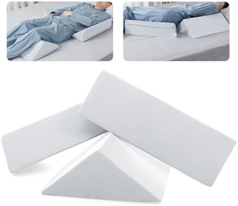 Positioning Wedge Pillow for Side Sleeping, Off-white Gray by Fanwer