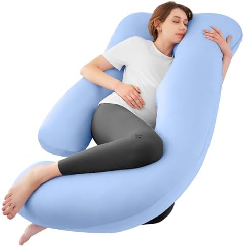 Cooling Pregnancy Pillows for Sleeping, Light Blue by SASTTIE