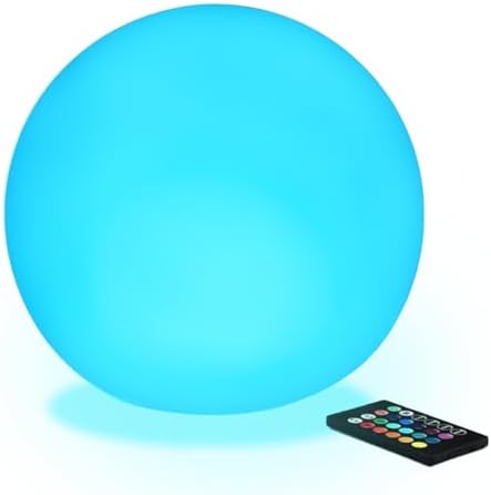 10 inch Rechargeable LED Ball Light, Dimmable LED Globe Light w/Remote by COPU