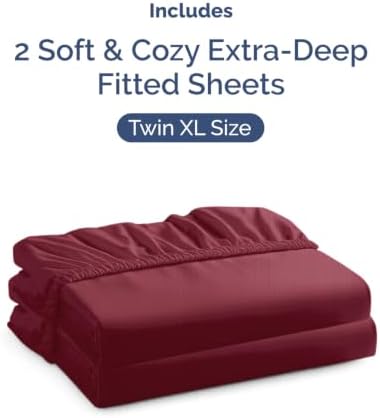 CGK Linens 2 Pack Extra Deep Twin XL Fitted Sheets - Image 4