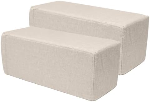 2 Pack Couch Arm Rest Pillow, High Density Foam Armrest Cushion, Removable & by MMuteTouch