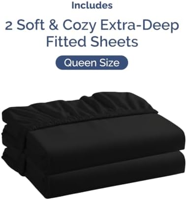 CGK Linens 2 Pack Extra Deep Queen Fitted Sheets - Image 4