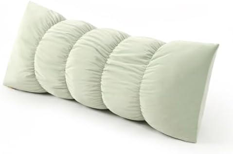 Pat. Pend. Body Pillow for Side Sleepers, 39 Inch, Celadon Green by Ailuteie