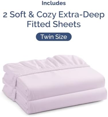 CGK Linens 2 Pack Extra Deep Twin Fitted Sheets - Image 4